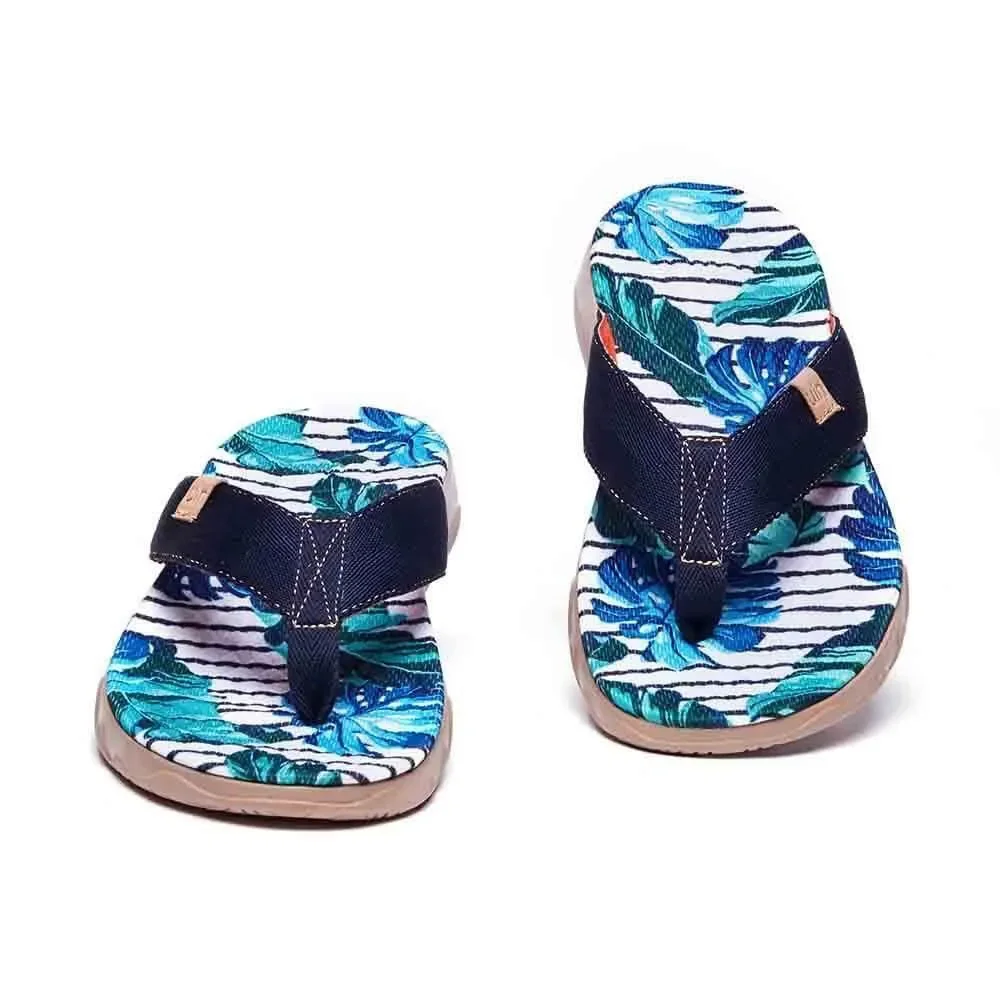 UIN Men's Flip Flops Thong Beach Summer Casual Comfort Slippers (JUNGLE)